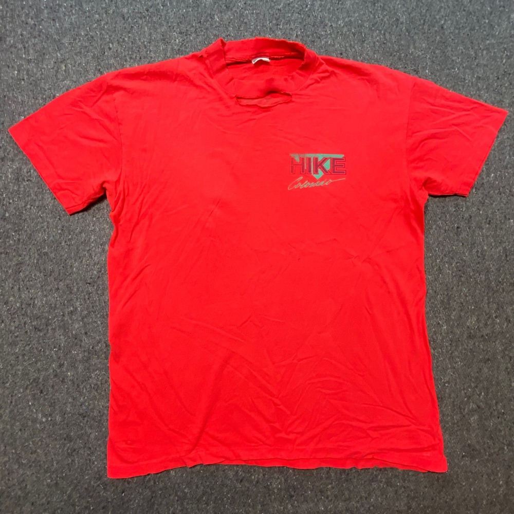 Stedman T Shirt XL/46-48 Mens Red Grunge Hike Colorado Distressed Graphic‎ Tee